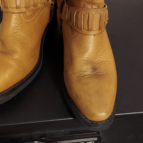 Size 6 Harley Davidson Tan Harness Riding Boots - Picture 5 of 6